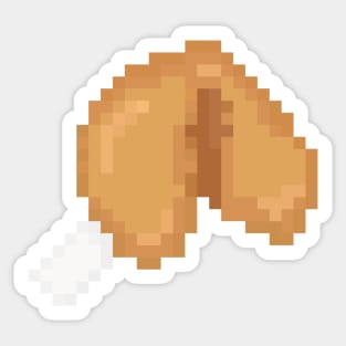 Fortune Cookie Pixel Art Style for Good Luck Chinese Food Sticker